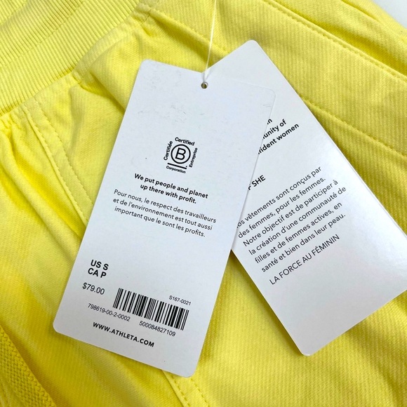 ATHLETA Farallon Midi Short, Yellow S NWT - Picture 8 of 9